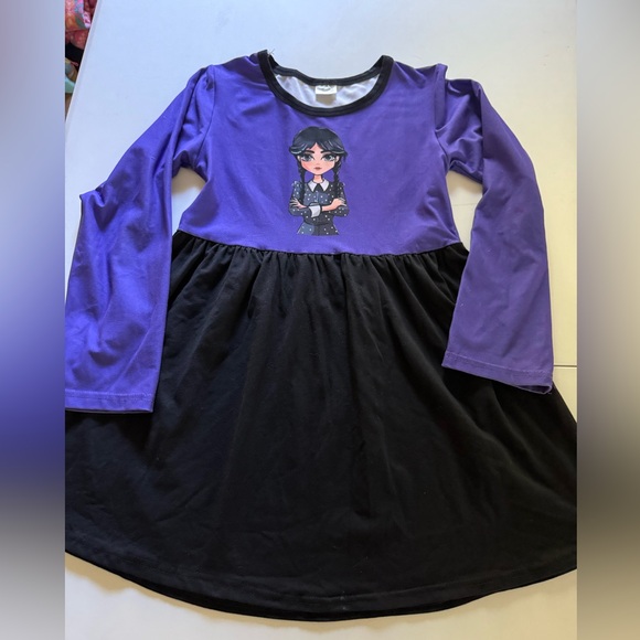 Josie B’s Other - Boutique New WEDNESDAY Purple Black long sleeves Dress 14/16